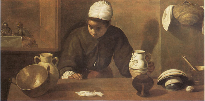 kitchen maid with the supper at emmaus